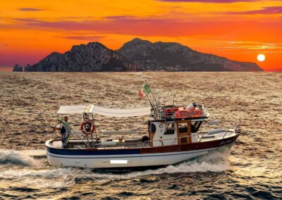 Fishing tour Capri at sunset